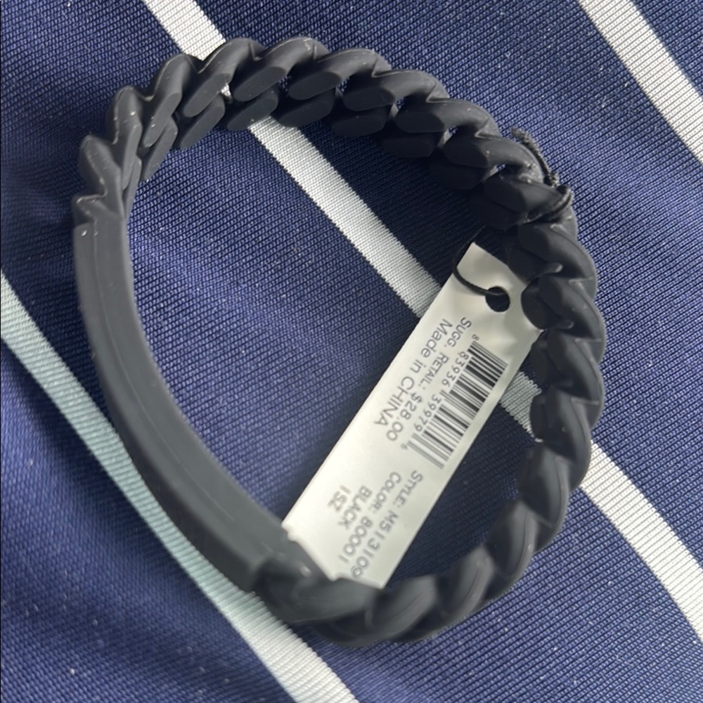 Marc By Marc Jacobs Charcoal Silicone Bracelet